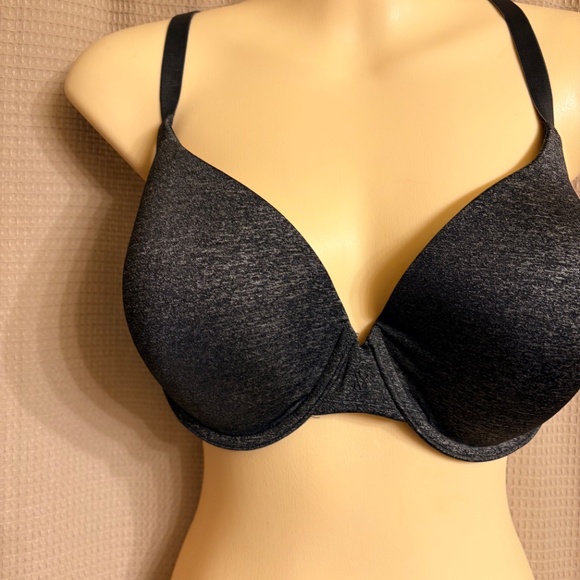 Victoria's Secret Uplift Semi Dem Bra Black & Gray Women's 34DDD - Picture 2 of 6